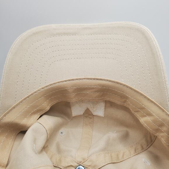 Metro M Logo Hat Beige Adjustable Strapback Cap Ecowash Yupoong New w/ Stickers - Picture 2 of 9